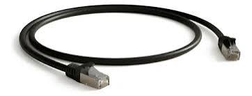 CABLE DE RED FTP OWIRE PATCH CORD BLINDADO NEGRO CAT6A 0.6mts.